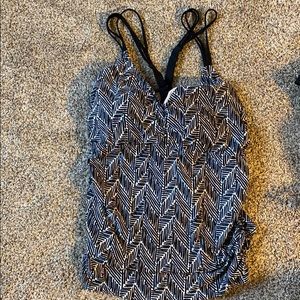 Black and white bathing suit